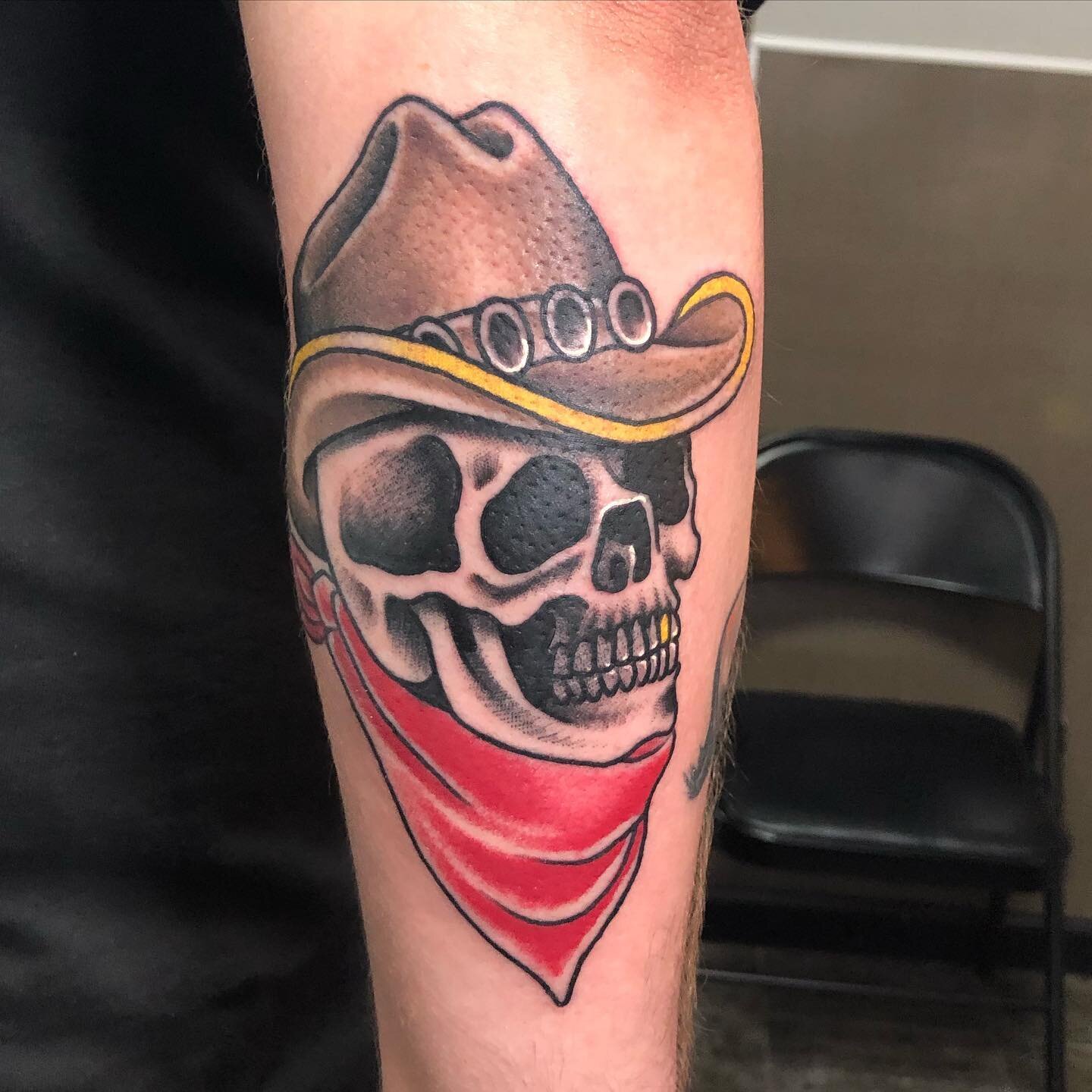 Forgot to post this rad cowboy skull i did.