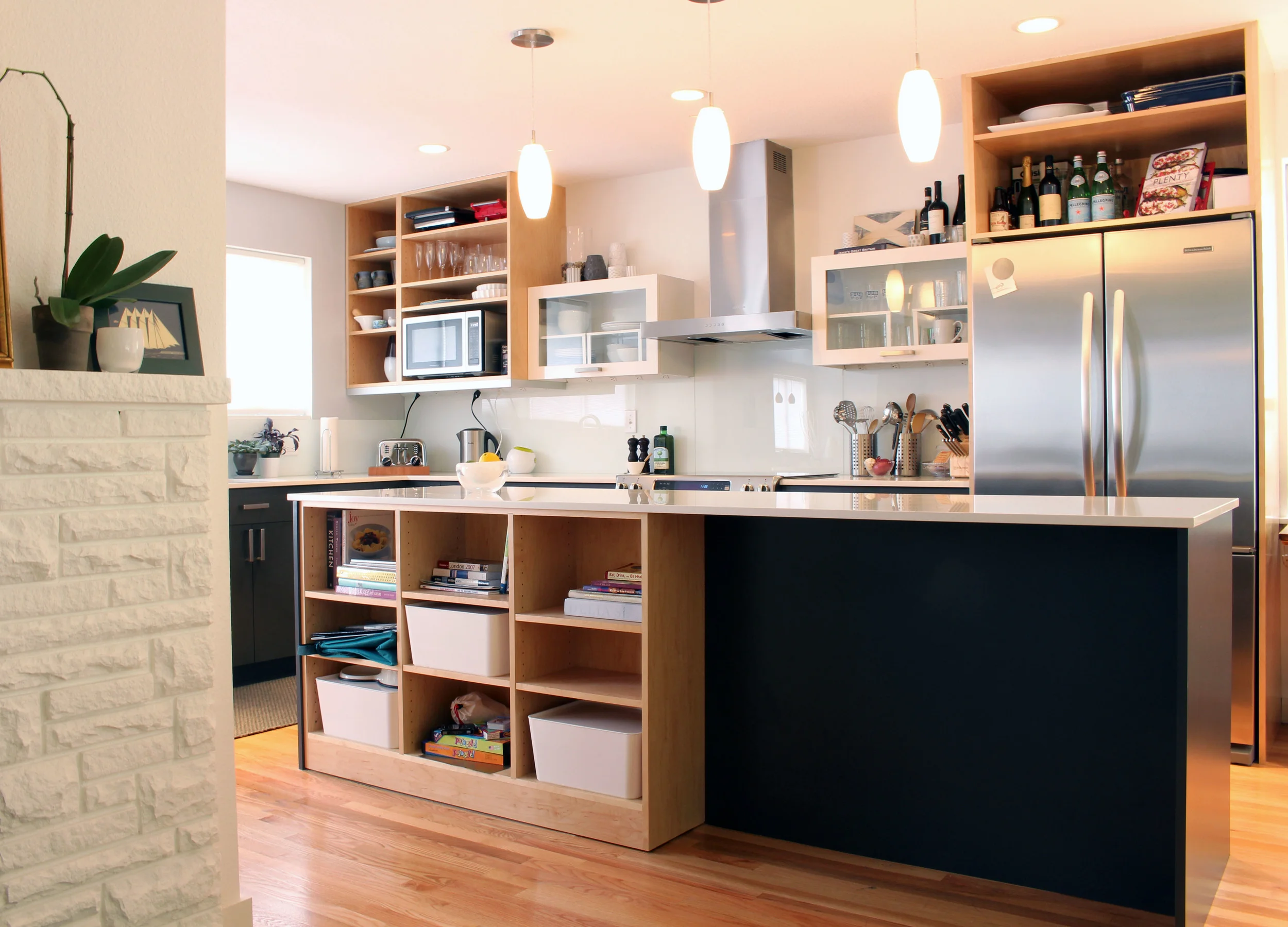 Looking from living room into kitchen 