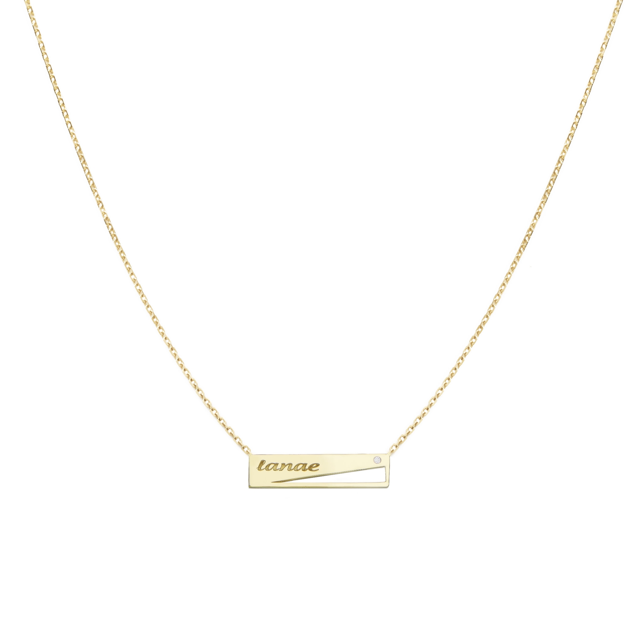 gold personalized necklace