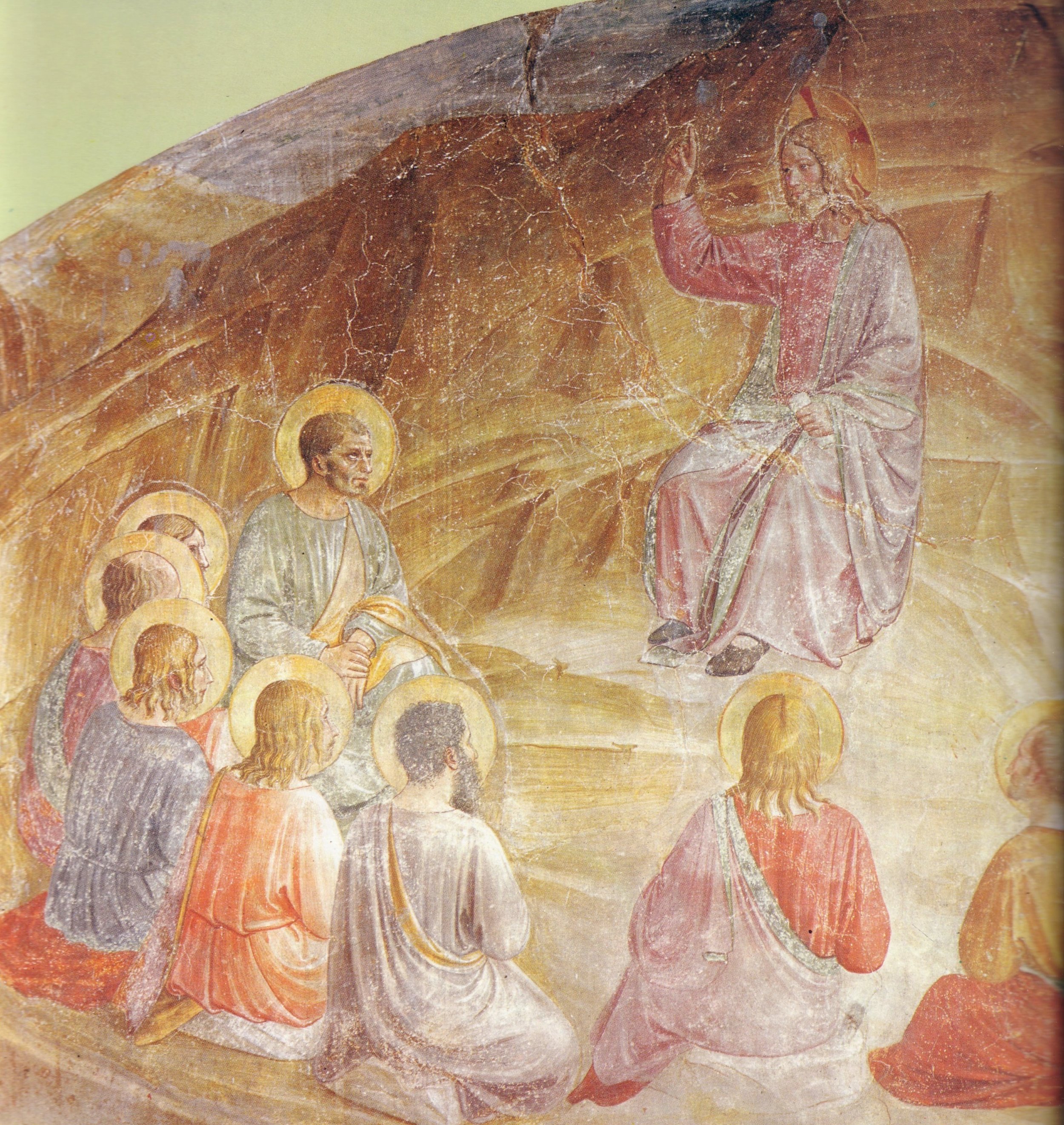Jesus teaching (14th C fresco, Florence, Fra Angelico).jpg