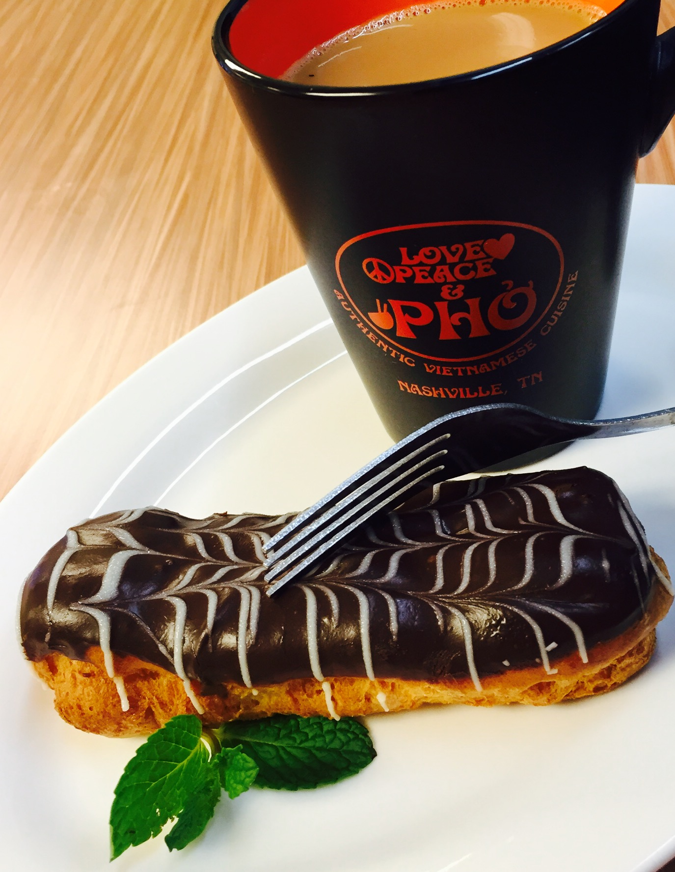 Chocolate Eclaire and Vietnamese Coffee