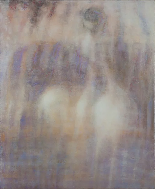 Bracha L. Ettinger, EURYDICE, THE GRACES, MEDUSA. 50 × 43.5 cm, oil on canvas, 2006–2012. © Courtesy of Bracha L. Ettinger Studio