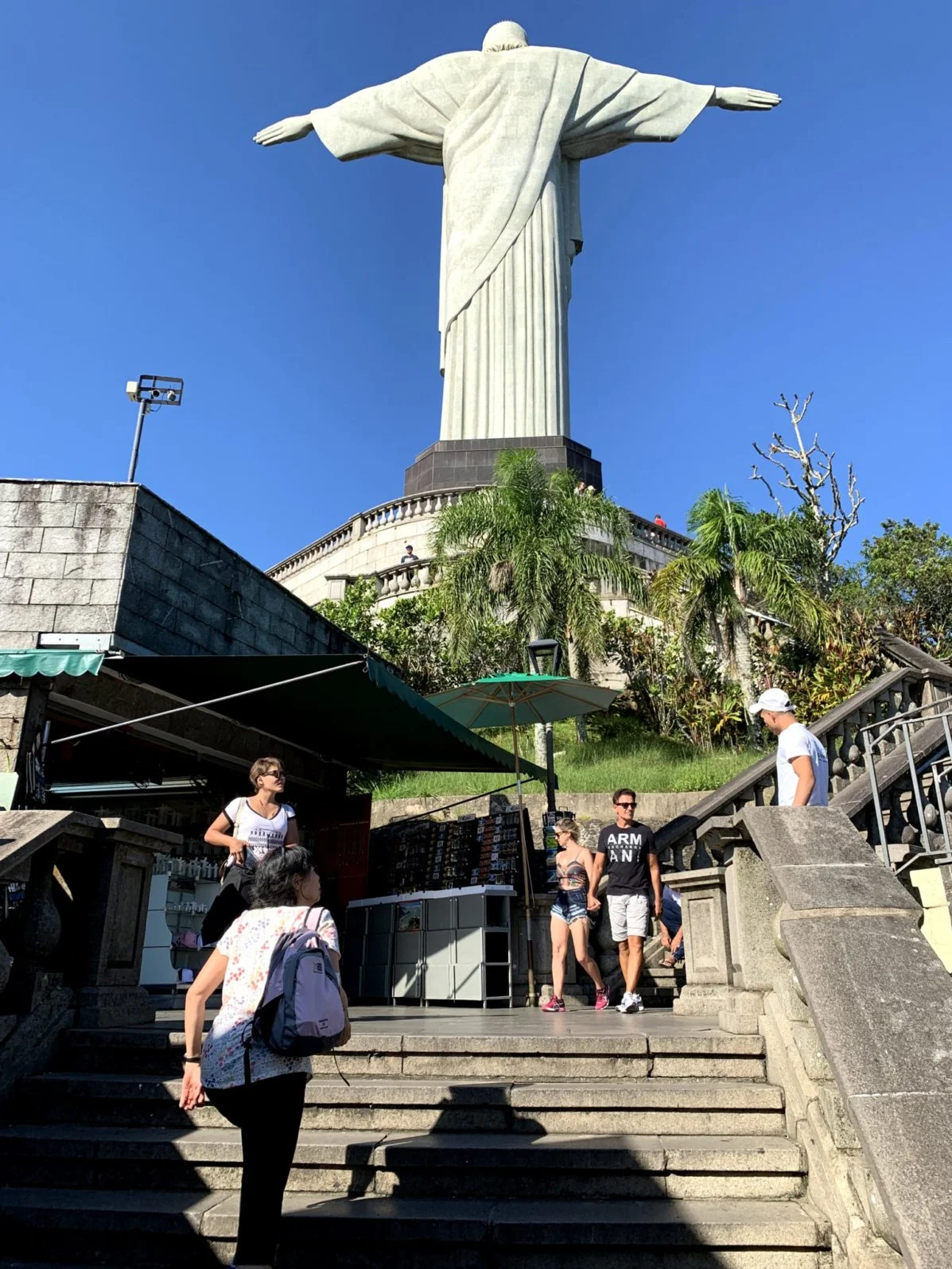 Walking up the final steps to Christ the Redeemer.