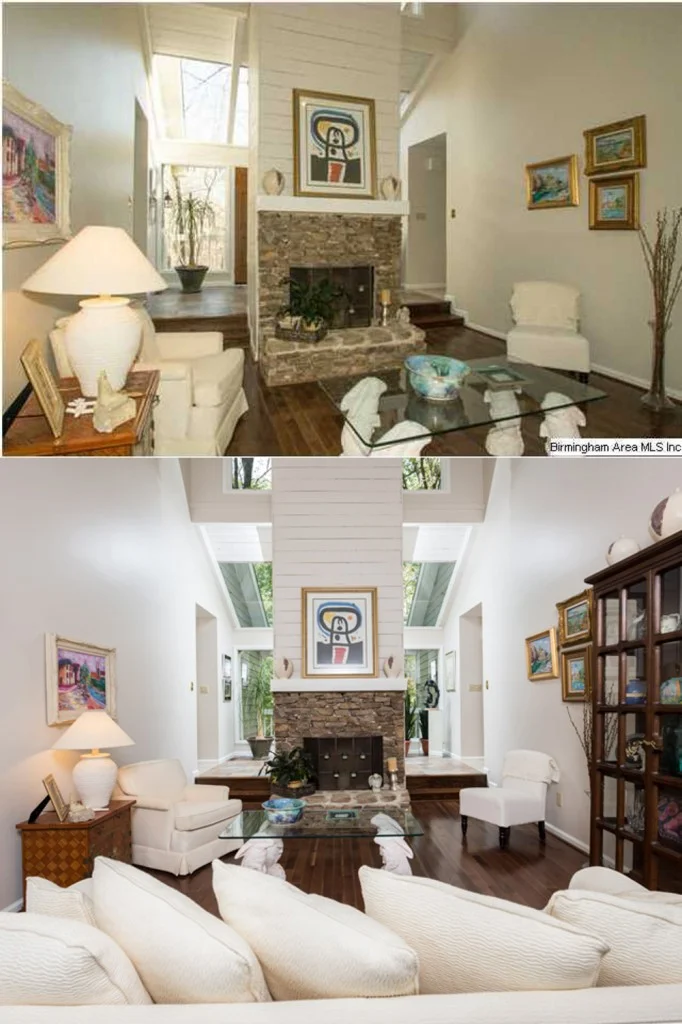 Agent photo top, my photo bottom - This image was created using two radio triggered strobe units, mounted off camera, and color calibrated for accurate representation of the room. The light and exposure are balanced to show off the greenery outside. The angle and positioning of the camera are precisely adjusted to ensure straight lines and a viewing angle that best shows off the rooms space.