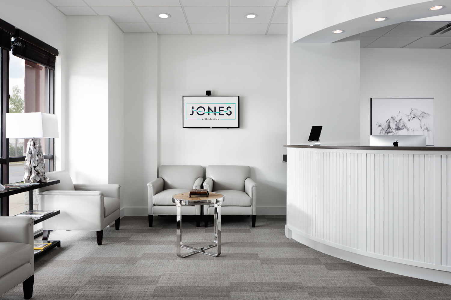 Dr Jones put a lot of thought and effort into making every part of his practice instill confidence in his patients. It was my job to capture that photographically. This image is a blend of multiple ambient and strobe exposures. 