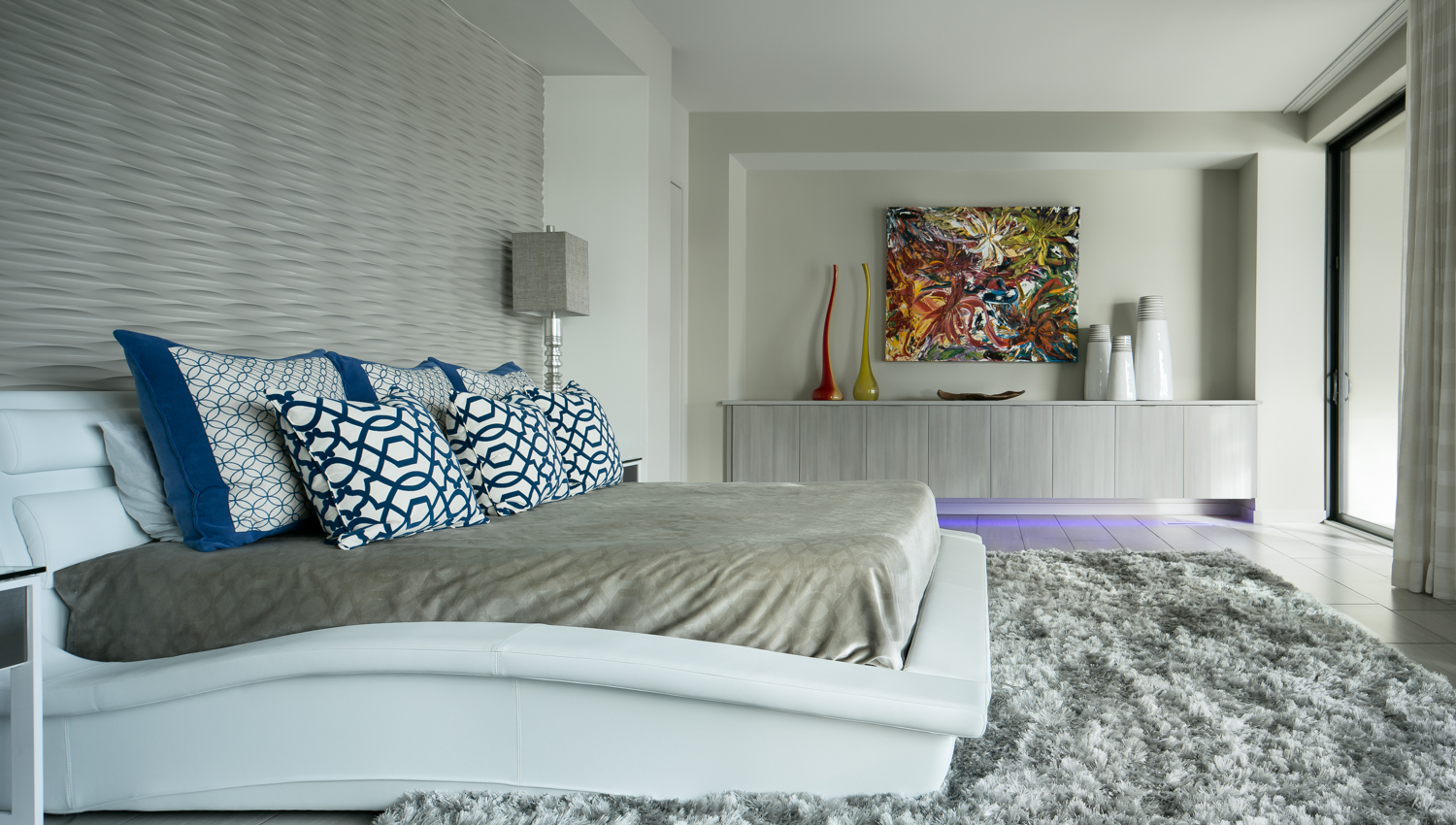 Master bedroom. Note the under cabinet lighting!