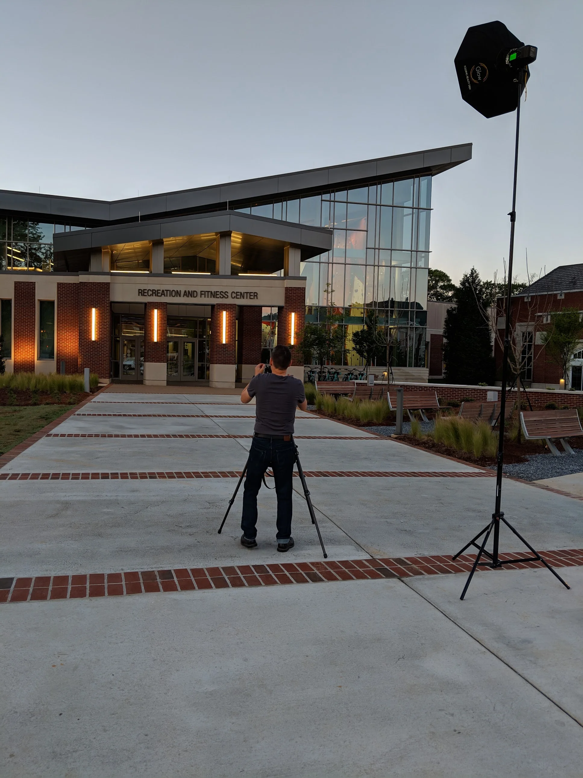 My assistant, Chris, got this little behind the scenes capture of me getting the exterior.