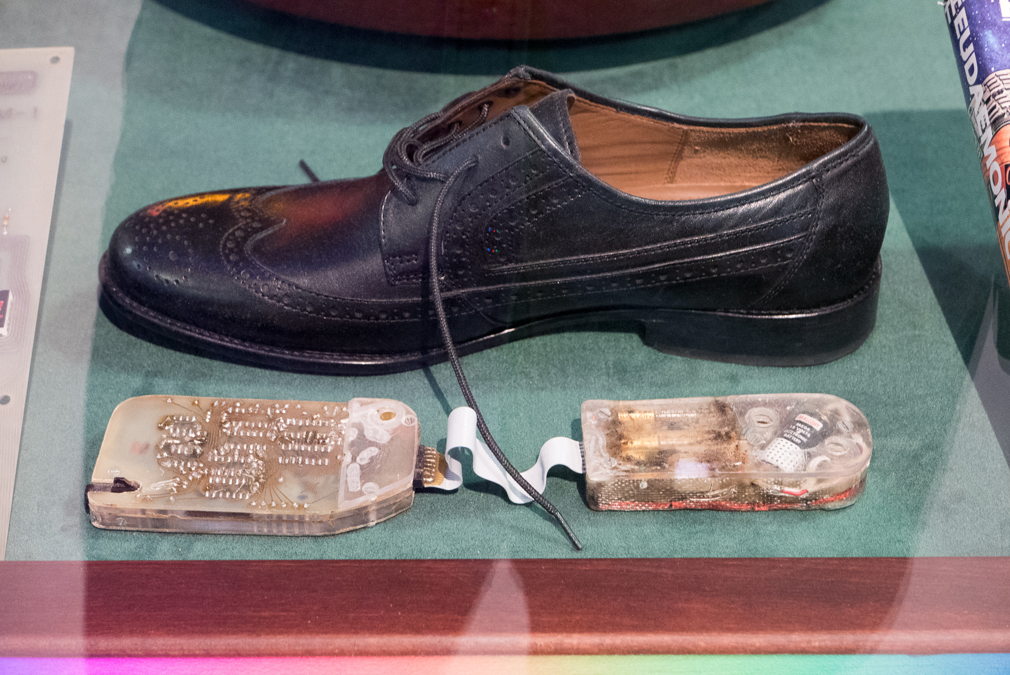 Our shoe computer is currently on loan to the Heinz Nixdorf Museum in Paderborn, Germany.