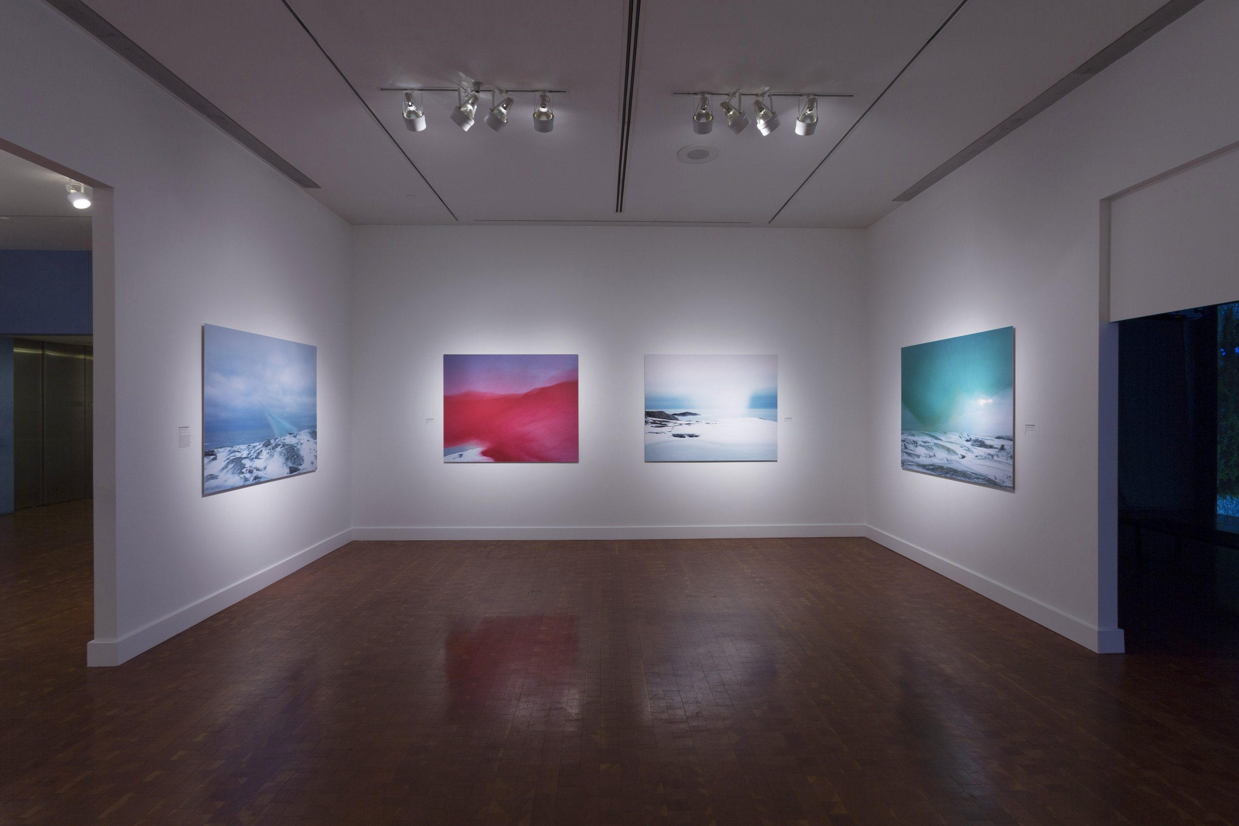 Installation view from Another North Landscape Reimagined at Scandinavia House, New York All analog C-prints