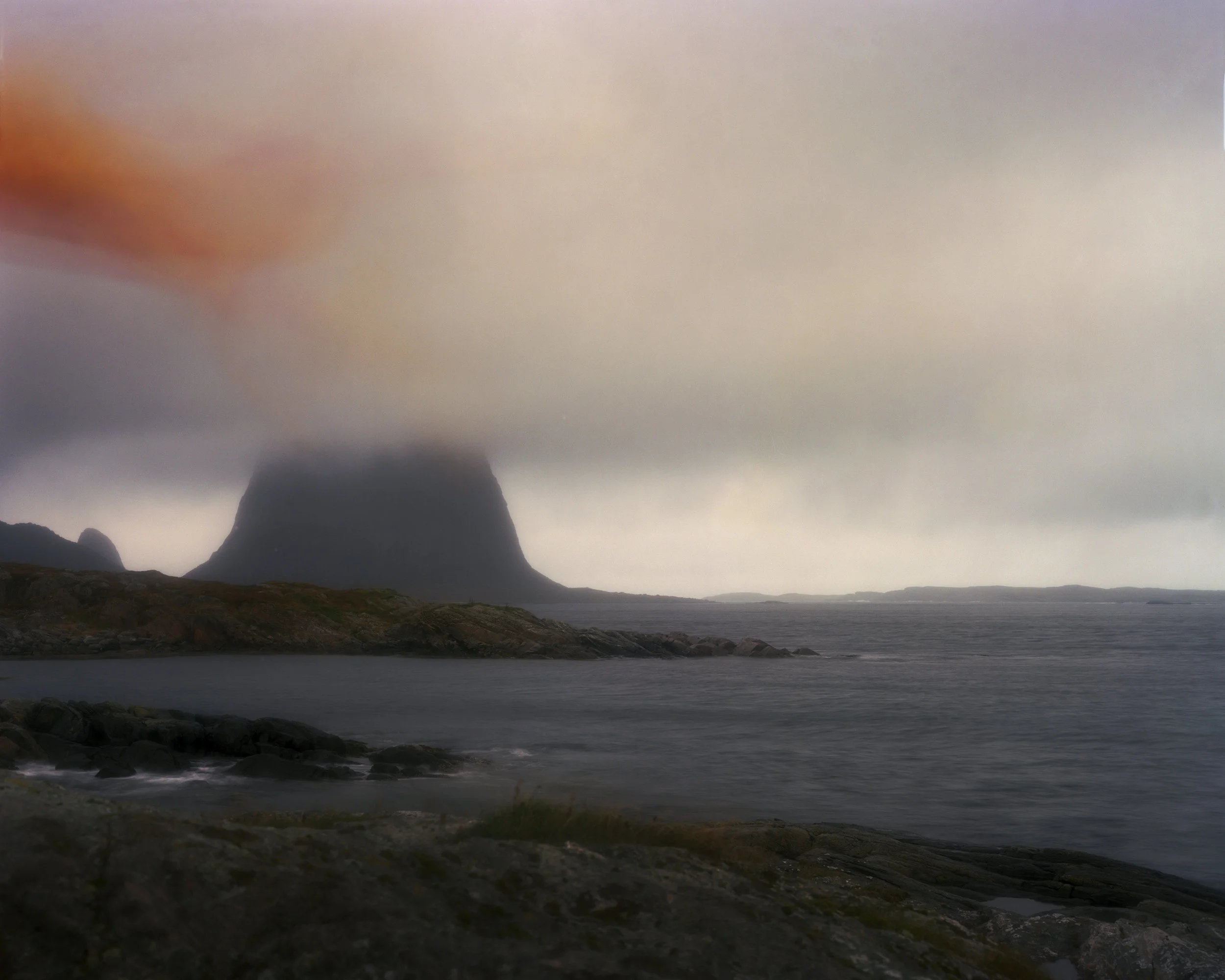 Yellow Flag with LEDs #012016Analog C-print125 x 1001/8