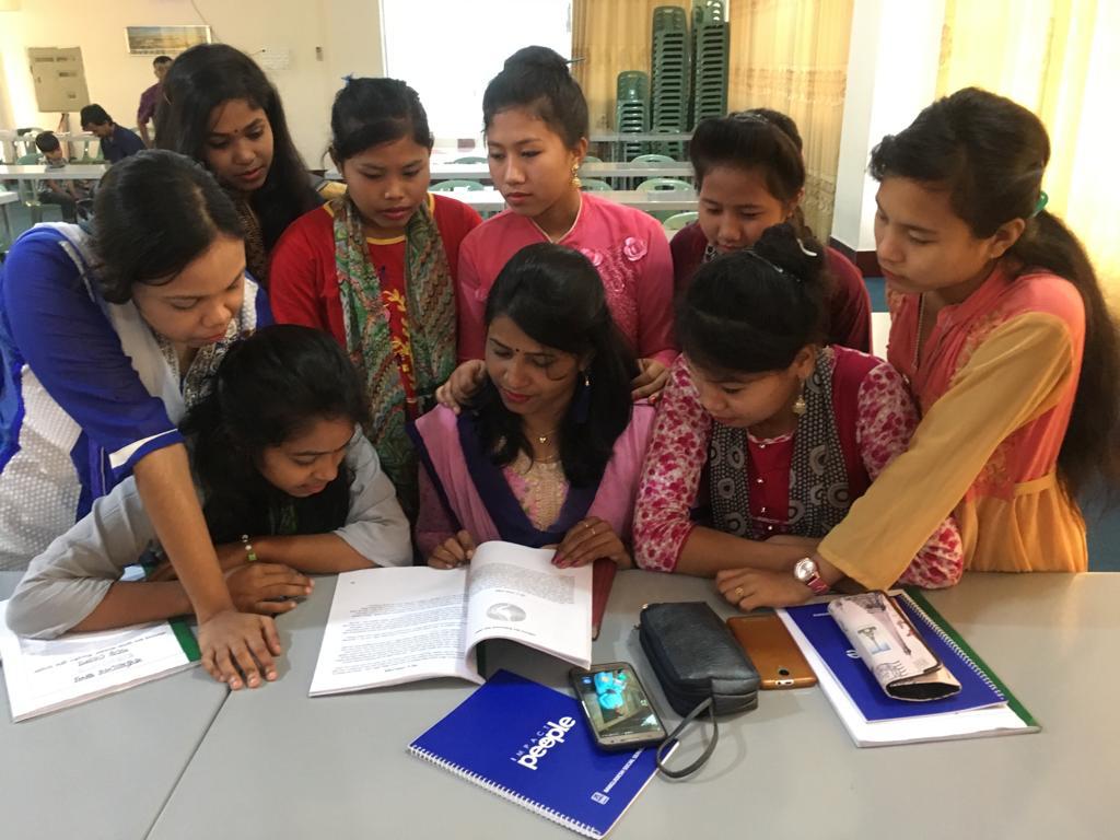 Young women in Bangladesh study a discipleship guide provided by the Esther Initiative. Through conferences and mentorship networks, Raising Up Modern Day Esthers teaches them scriptural foundations for living, strengthens them in their identity in Christ, and infuses leadership principles to help them trransform their communities with the gospel.