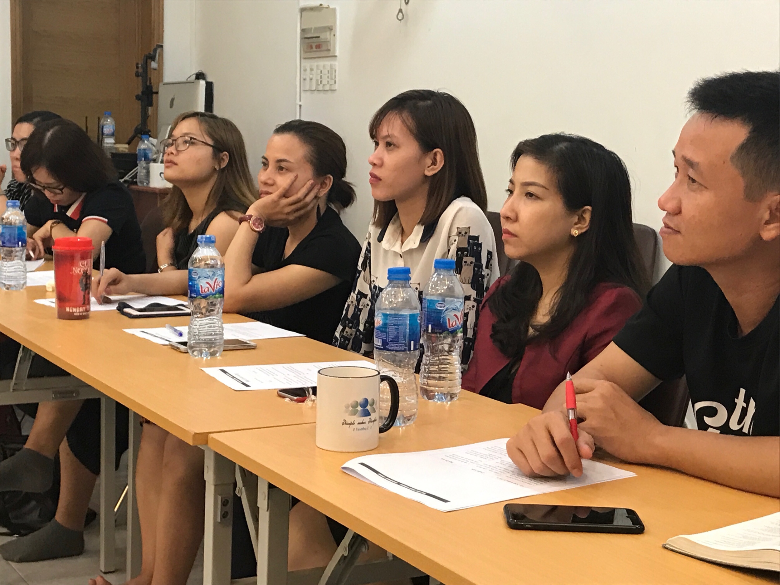 Young church leaders soak in the training.