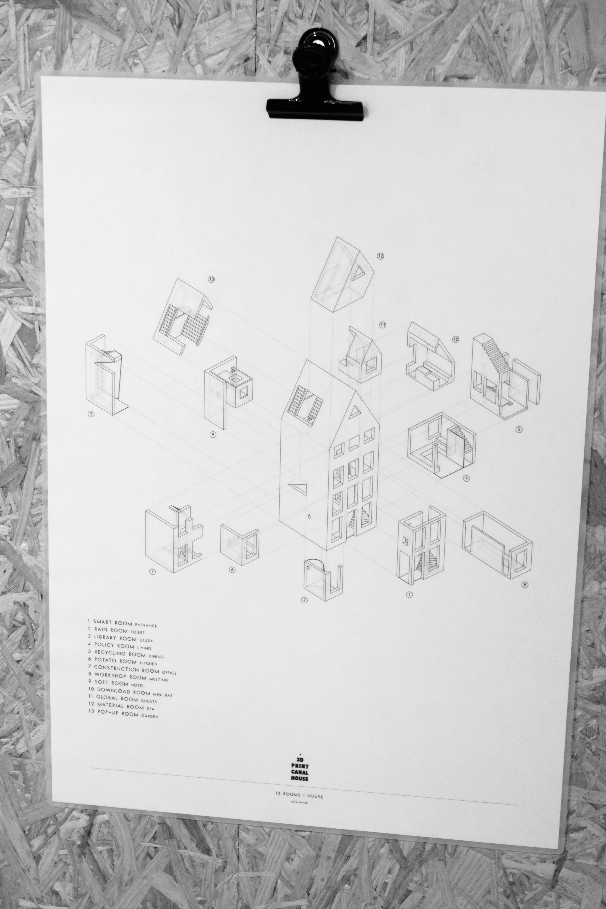 Each room is printed separately before the house is assembled. The house can be taken apart in case it needs to be relocated. 