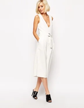  Asos: Wore this to a summer wedding . Culottes and pockets and low plunge. The Trifecta!