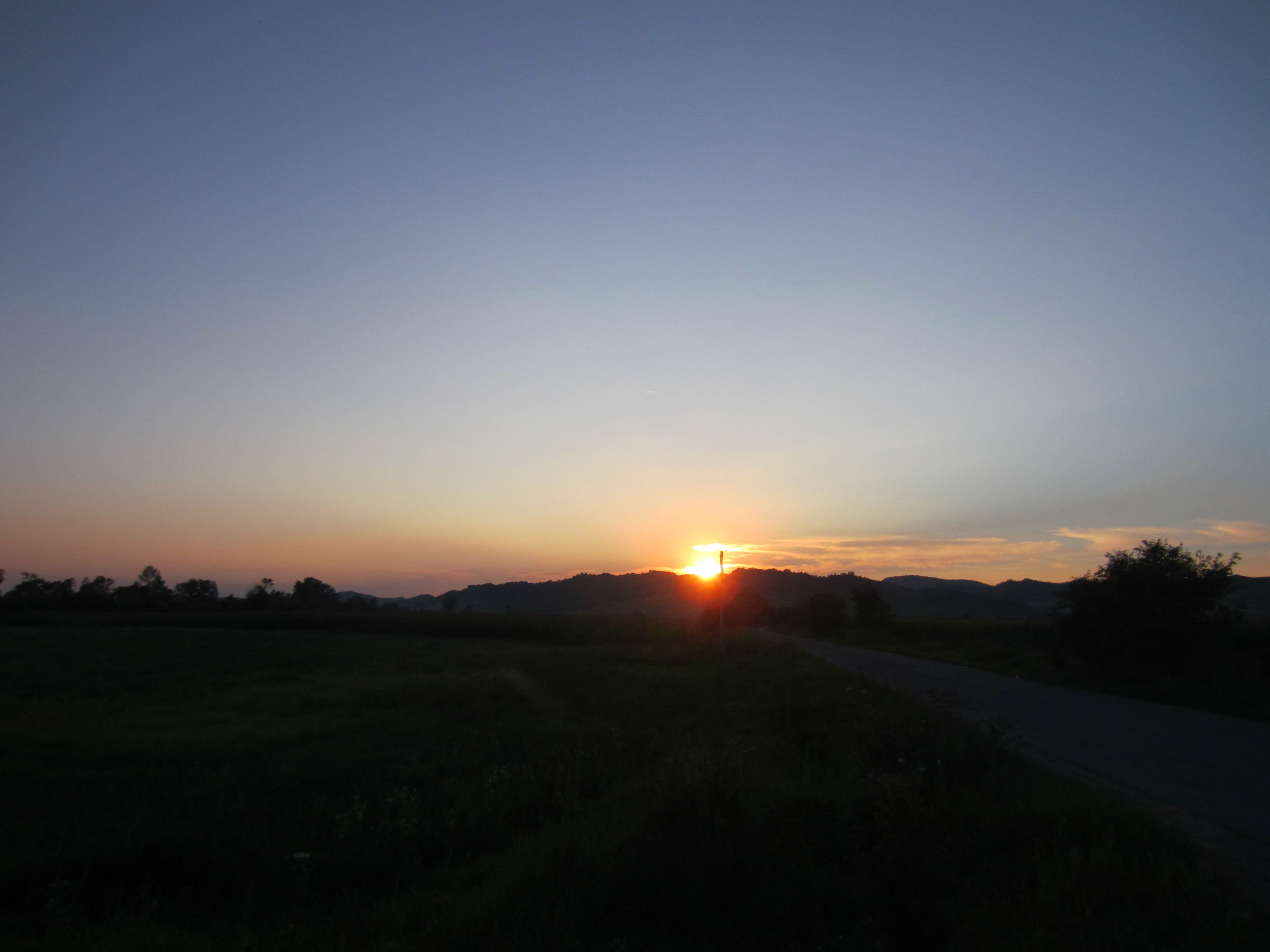 View from Sighisoara at sunset.