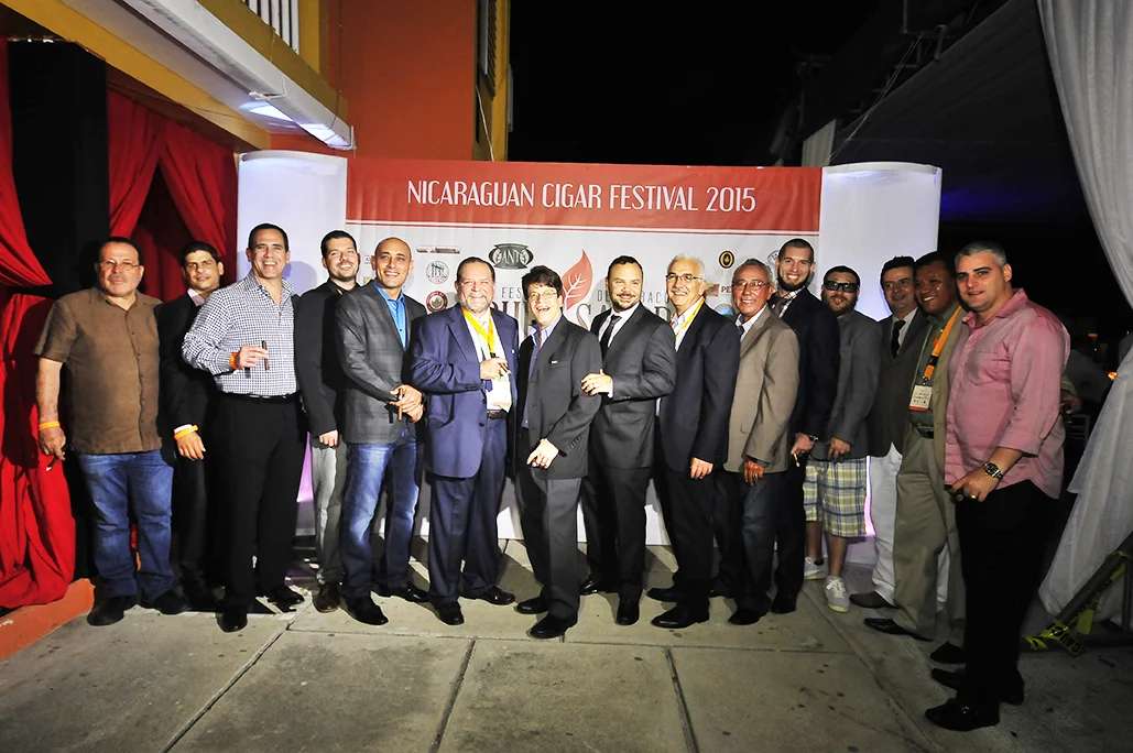Leaders from Nicaraguan cigar and tobacco companies at the 2015 Puro Sabor Festival 