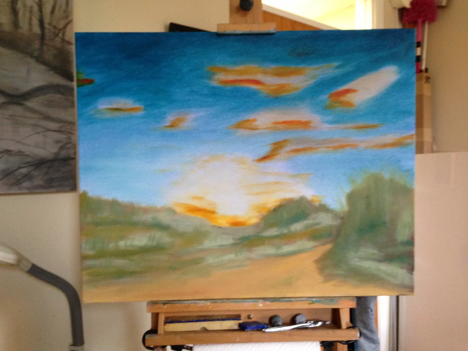Yep, It is a beach painting, after all. I have artist friends who never knew this painting started out based on a photo of a highway.