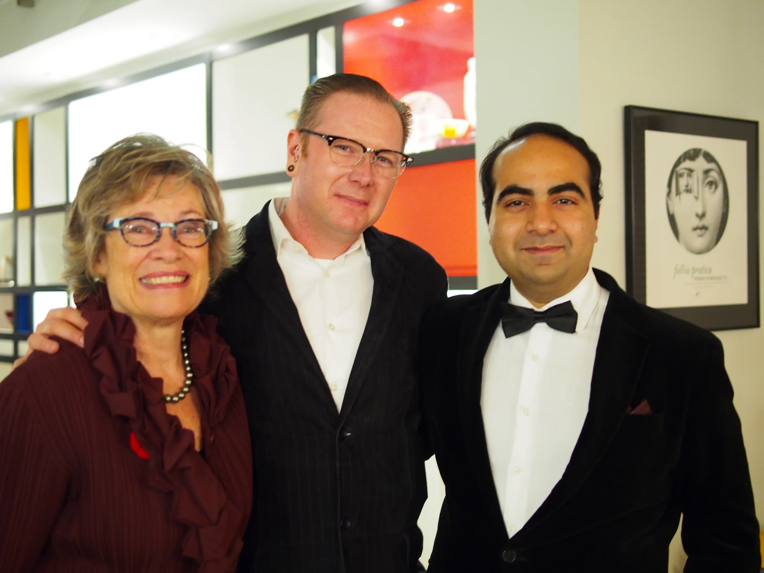 Carol with former book club member, Clayton, and volunteer Jaspreet Tambar.