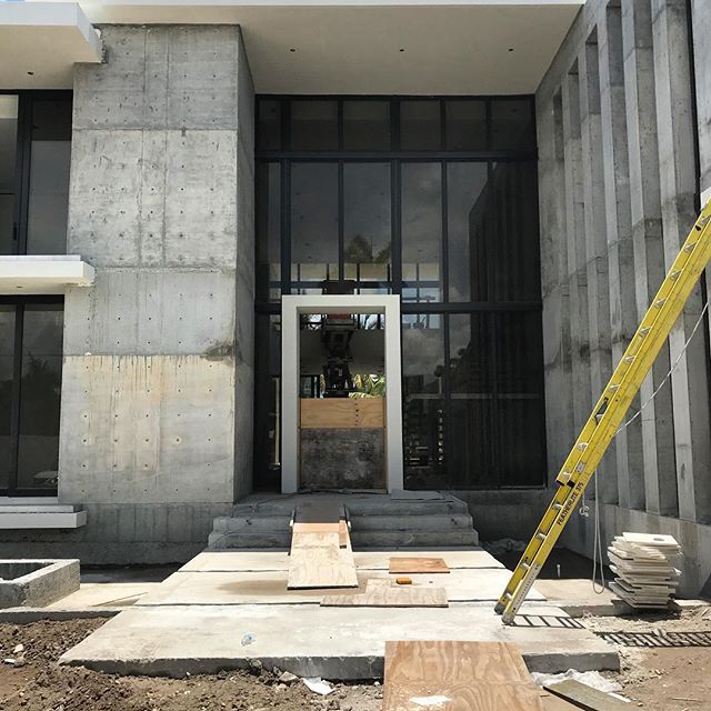 Coming soon...12 foot x 6 foot x 4β solid wood American Walnut door with with blackened steel details. Architecture by Choeff Levy Fischman. Design by Lucila Anderson. Construction by Alfredo Borges. Front door by #byblosgroup