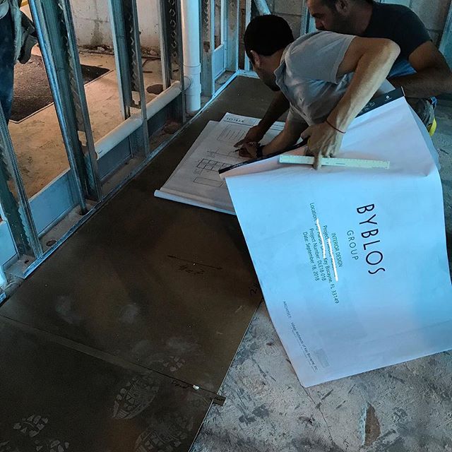 Site verifications for an incredible kitchen that is in the works designed by @villagearchitects manufactured and installed by #byblosgroup for a custom residential project by @kromeconstruction