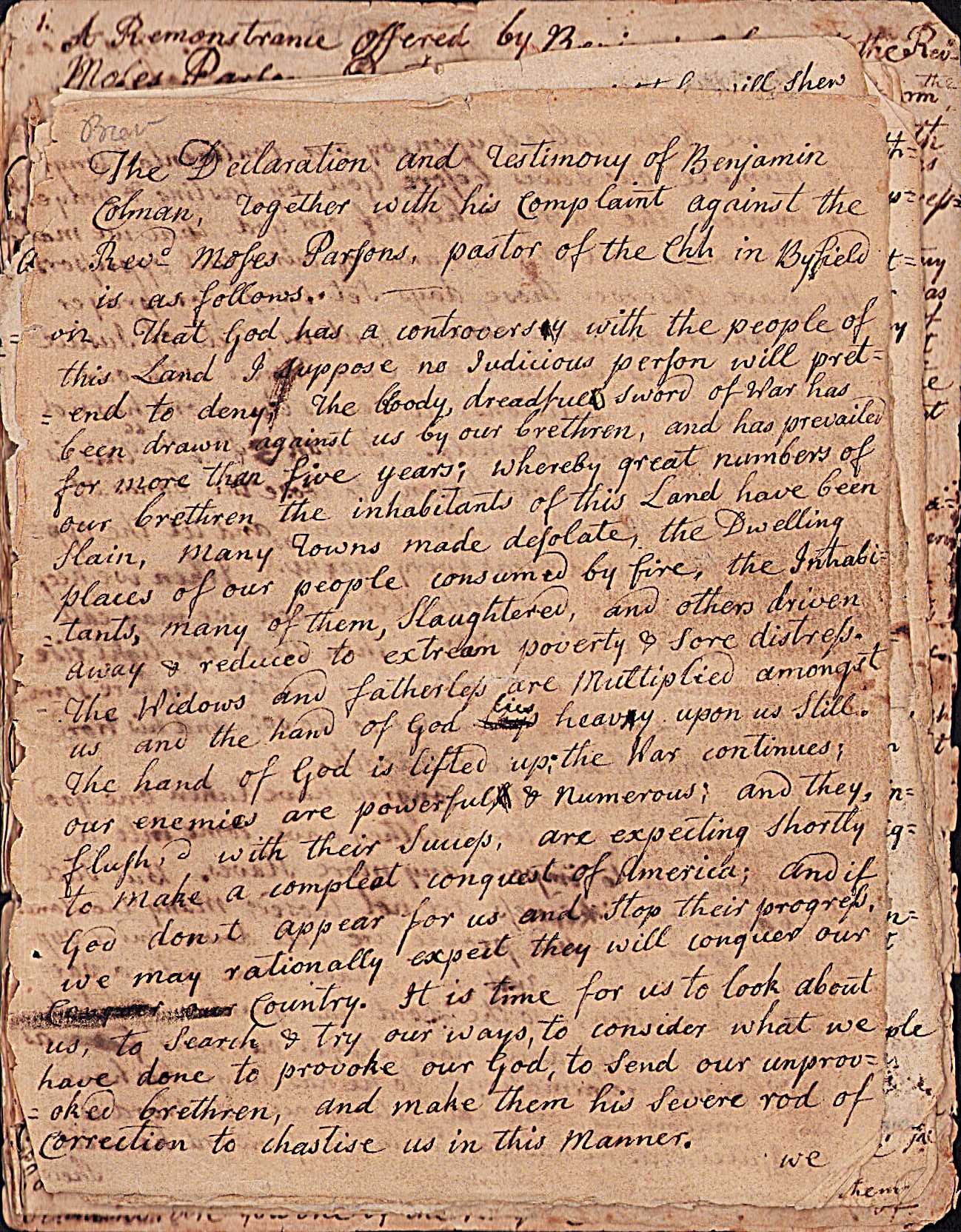 Adventures in the Archives: Benjamin Colman and Revolutionary Emancipation