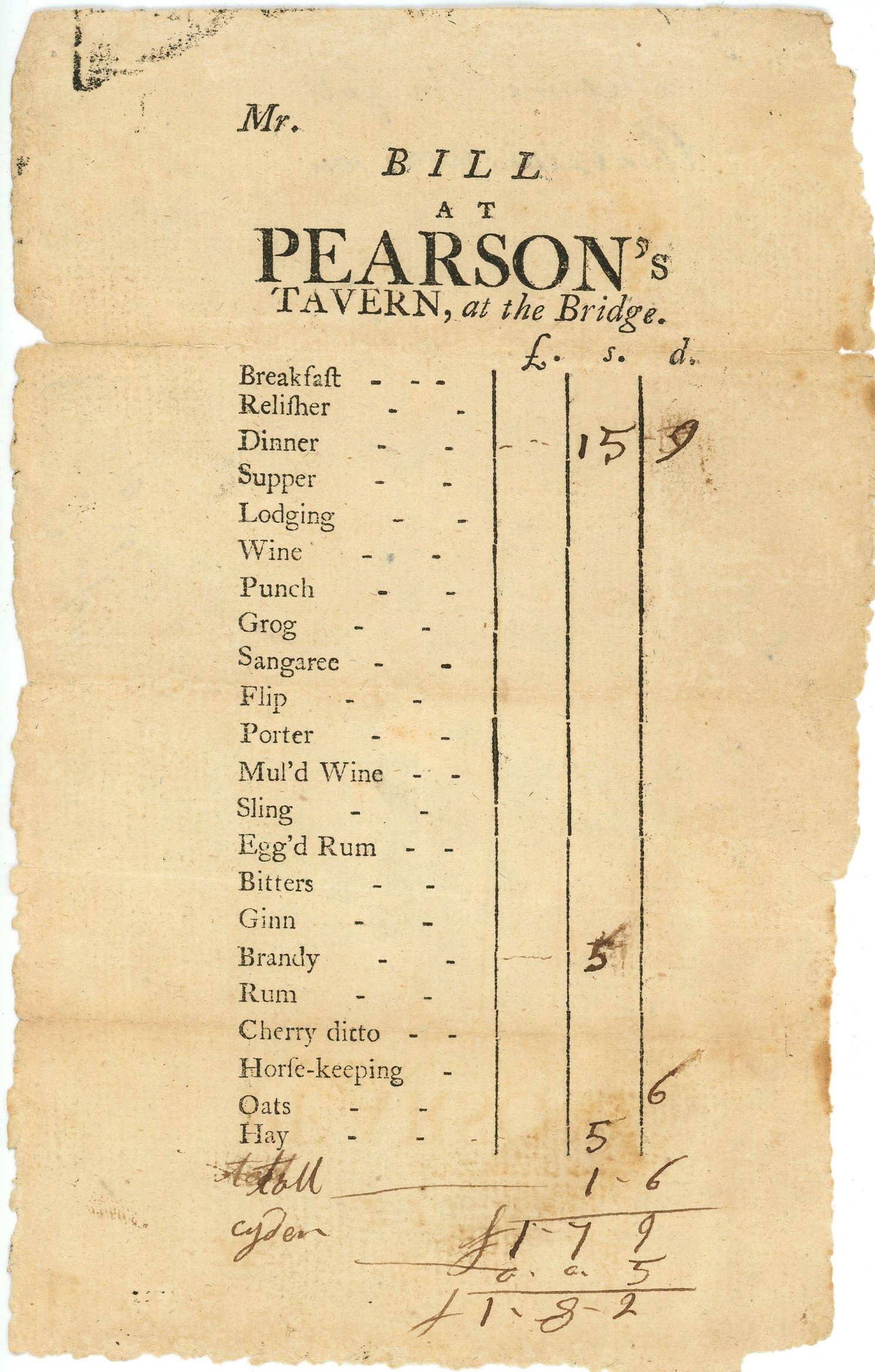  Adventures in the Archives: A Little Tipple Down at Pearson’s Tavern