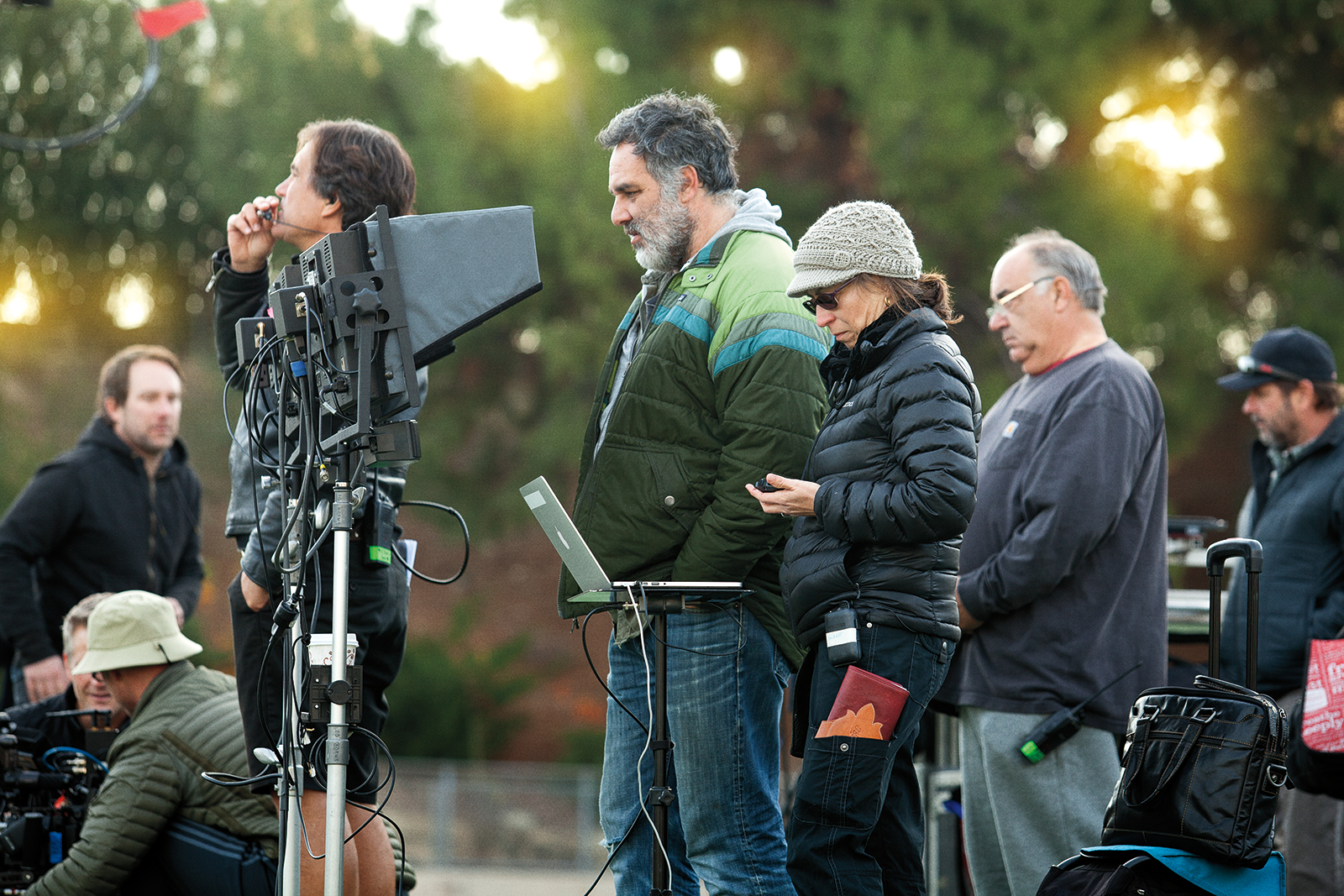 Director Paul Dektor lines up a shot.