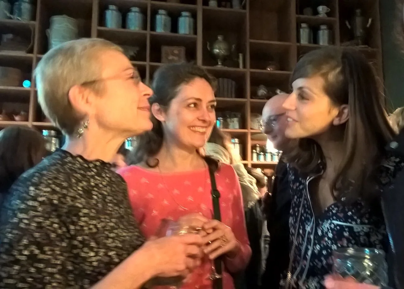 Le Livre de Poche/Préludes team - with my editor, Audrey Petit, dressed to co-ordinate with the cover; directrice générale Véronique Cardi, (right), and marketing director Florence Mas (left). Photo by Bobby Hall (my lovely mum.)