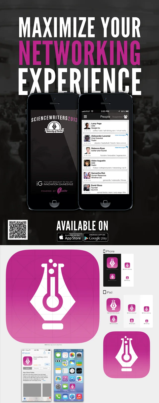 icon designs for a conferece mobile app