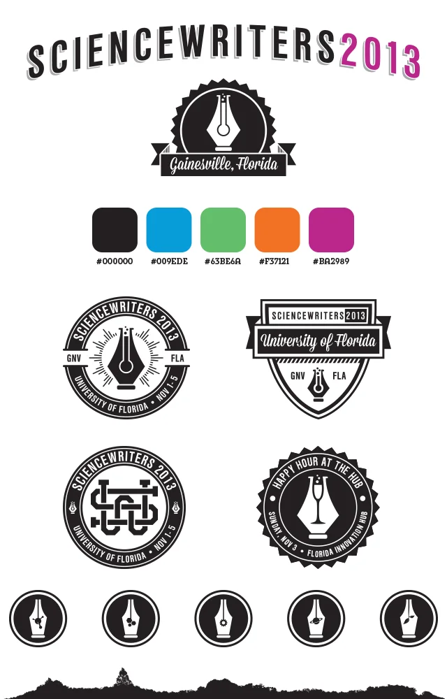 a small portion of the conference design toolbox created to aide in the production of various conference material.