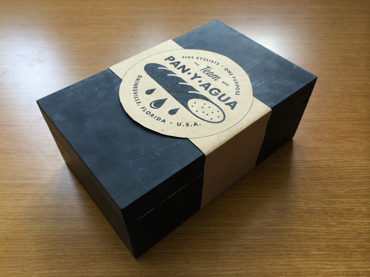 box closed with custom "cigar band" styled wrapper