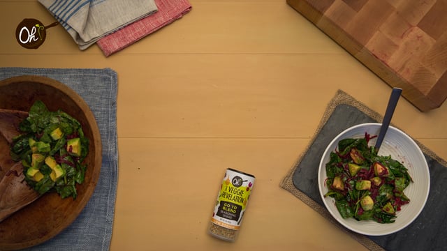 Oh! Veggies Presents: Spinach Beet Avocado Salad