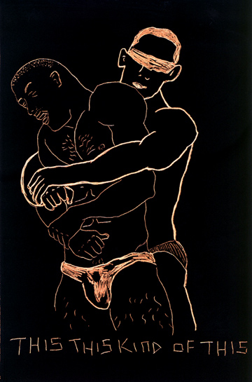 This This Kind of This Engraving on copper foil scratchboard 5" x 7"