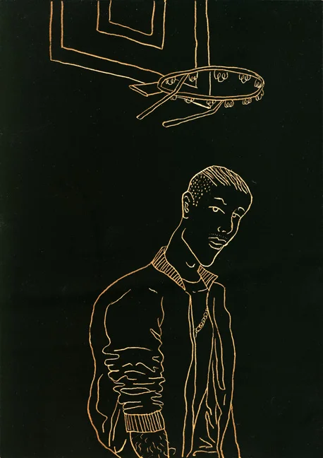 Re-Member Engraving on copper foil scratchboard 5" x 7"