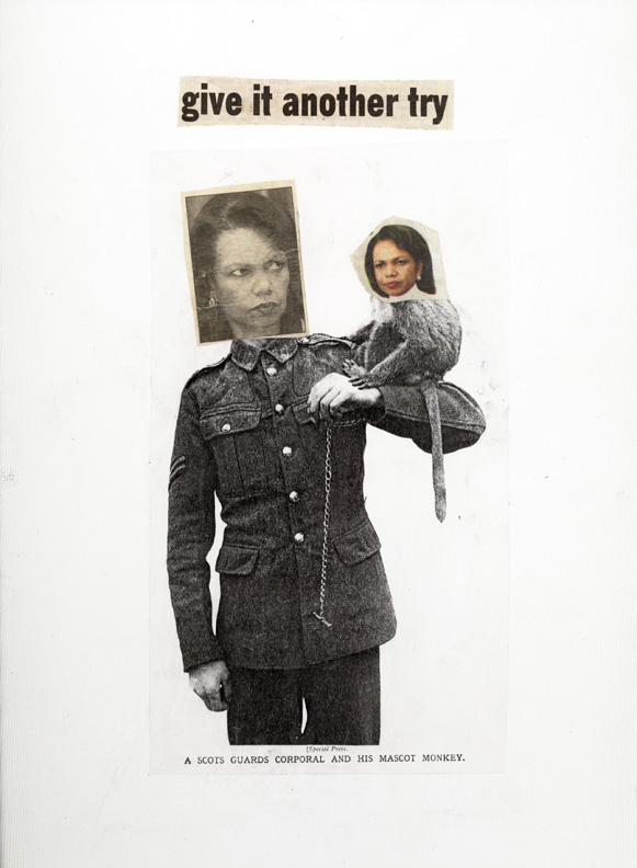 SUPERM (Brian Kenny & Slava Mogutin) Give It Another try , 2007 Mixed media on canvas panel, 12" x 9"