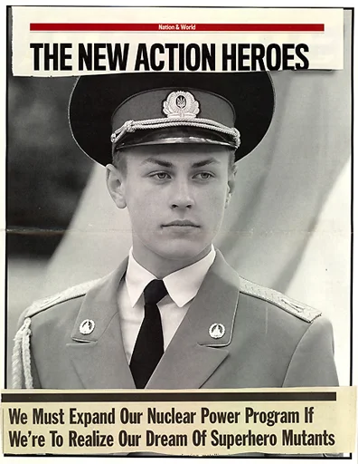 SUPERM (Brian Kenny & Slava Mogutin) New Action Heroes , 2007 Mixed media on canvas panel, 11" x 14"
