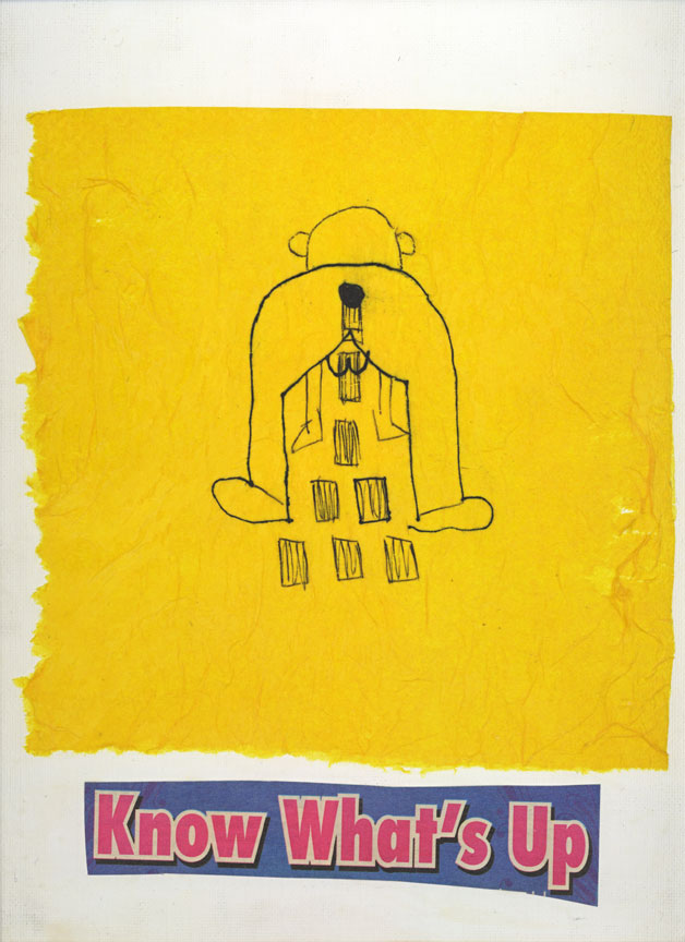 SUPERM (Brian Kenny & Slava Mogutin) Know What's Up , 2007 Mixed media on canvas panel, 12" x 9"