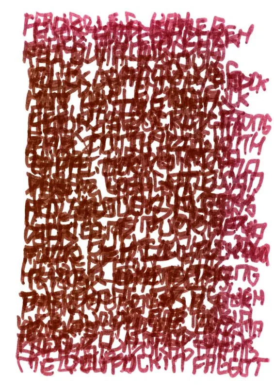 All My Secrets (2007) ink on paper (private collection)