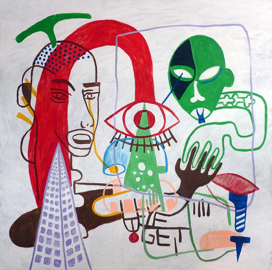Eye Get it (2015) Acrylic on canvas 48 x 48 inches