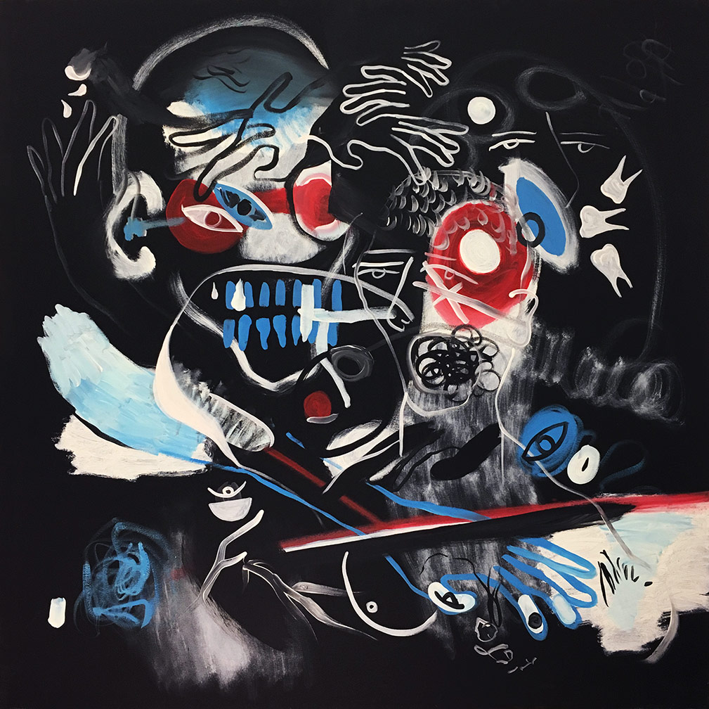 The Ruminator (2016) acrylic on canvas 48 x 49 inches