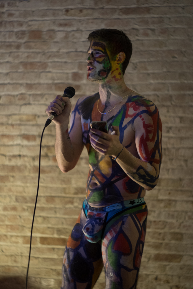   OTK 2 , a live art performance/salon curated by Brian Kenny and Gio Black Peter, American Medium gallery, NY 2018. Photo: Natasha Gornik. 