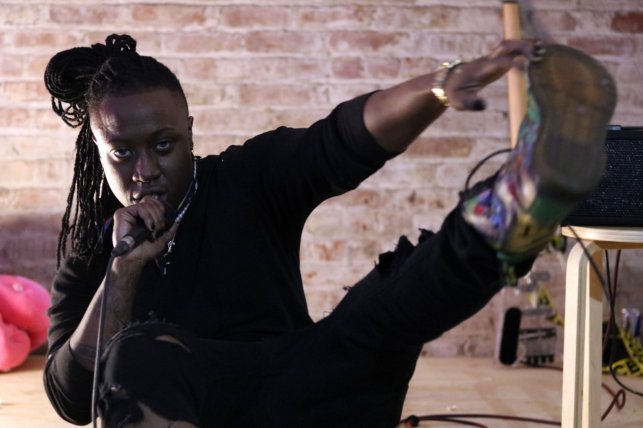   OTK 2 , a live art performance/salon curated by Brian Kenny and Gio Black Peter, American Medium gallery, NY 2018. Photo: Brian Kenny 