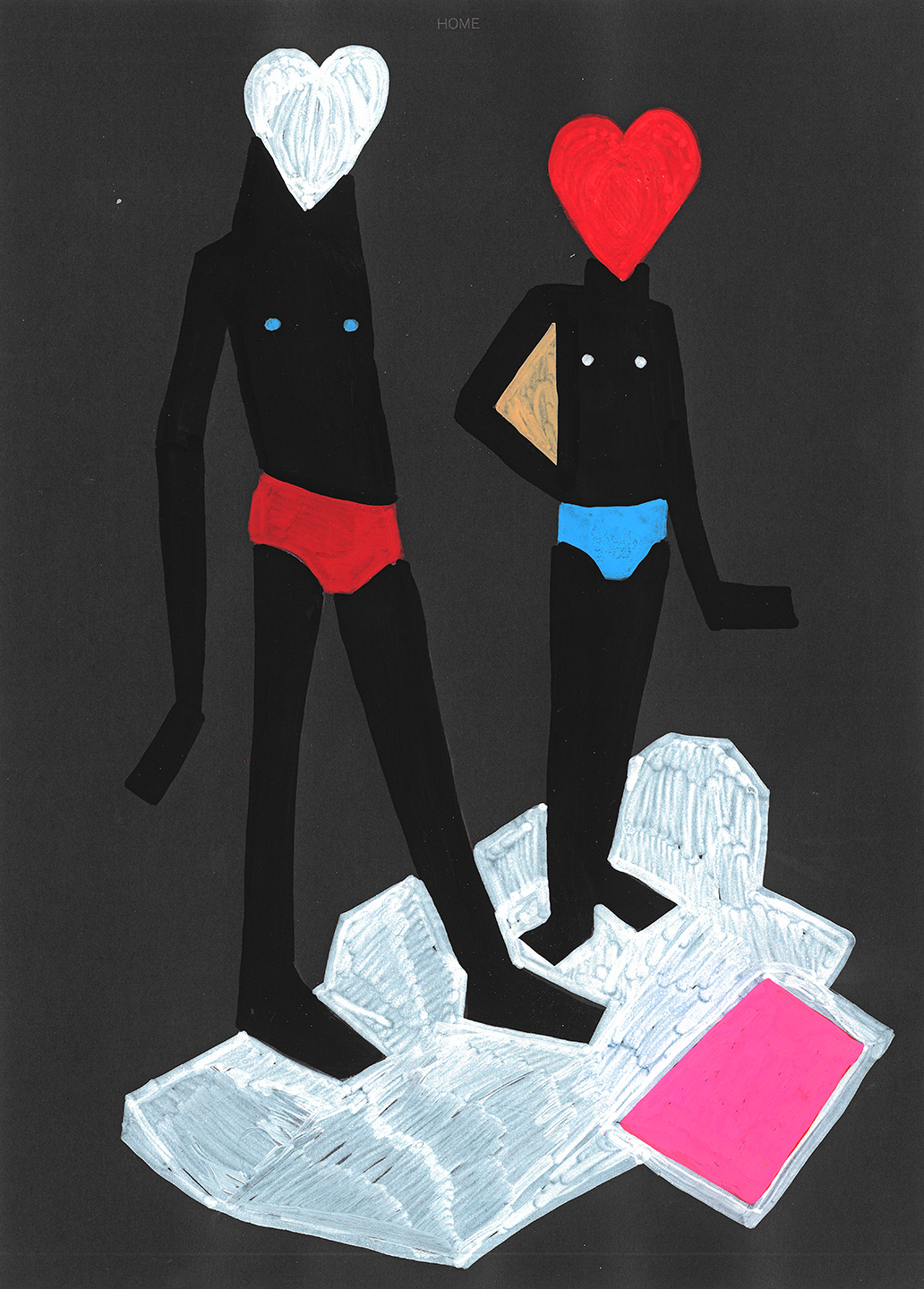 LIKES (2019) acrylic on paper 8 x 11 inches (private collection)