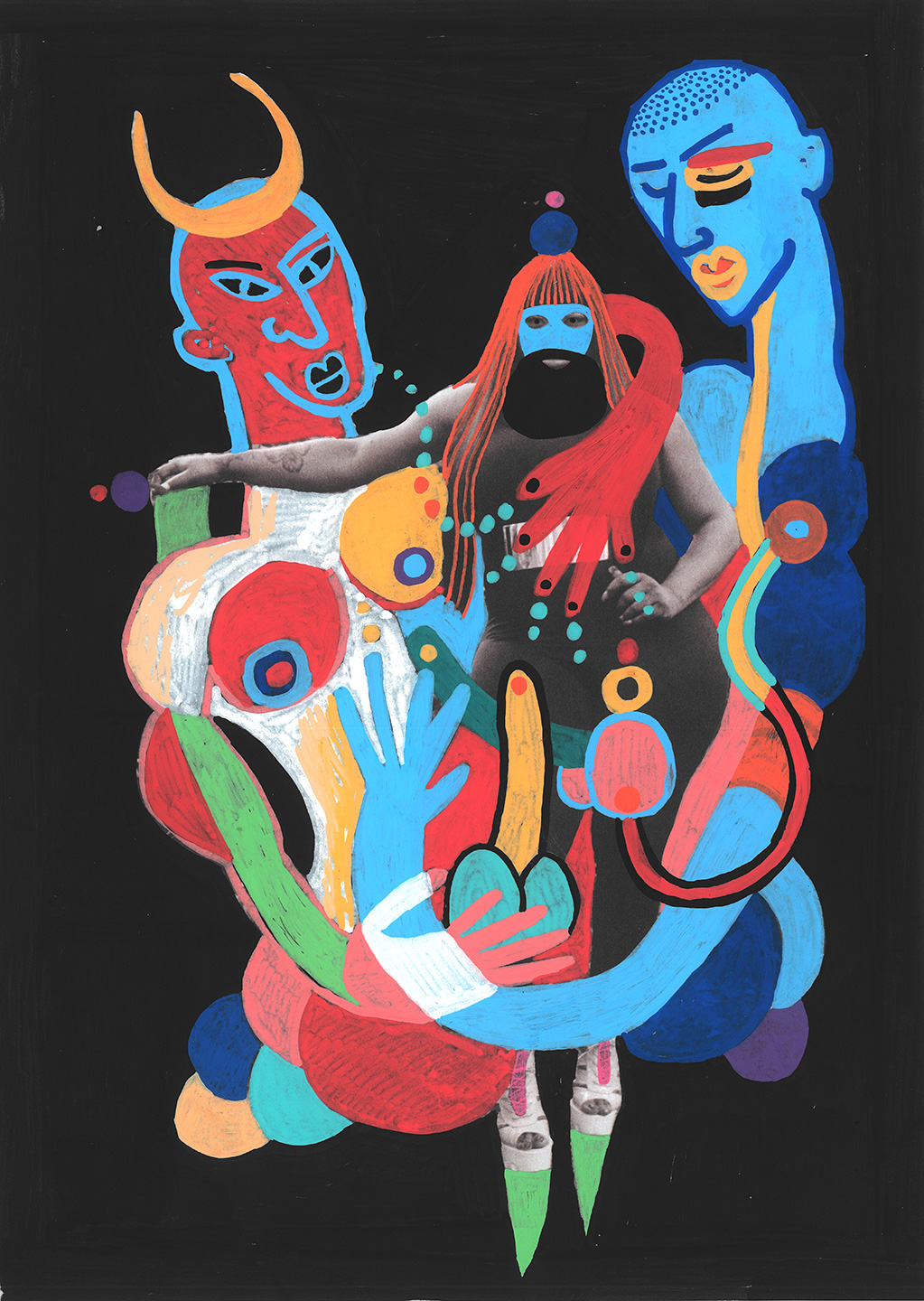 Mama Knows (2019) acrylic on paper 8 x 11 inches
