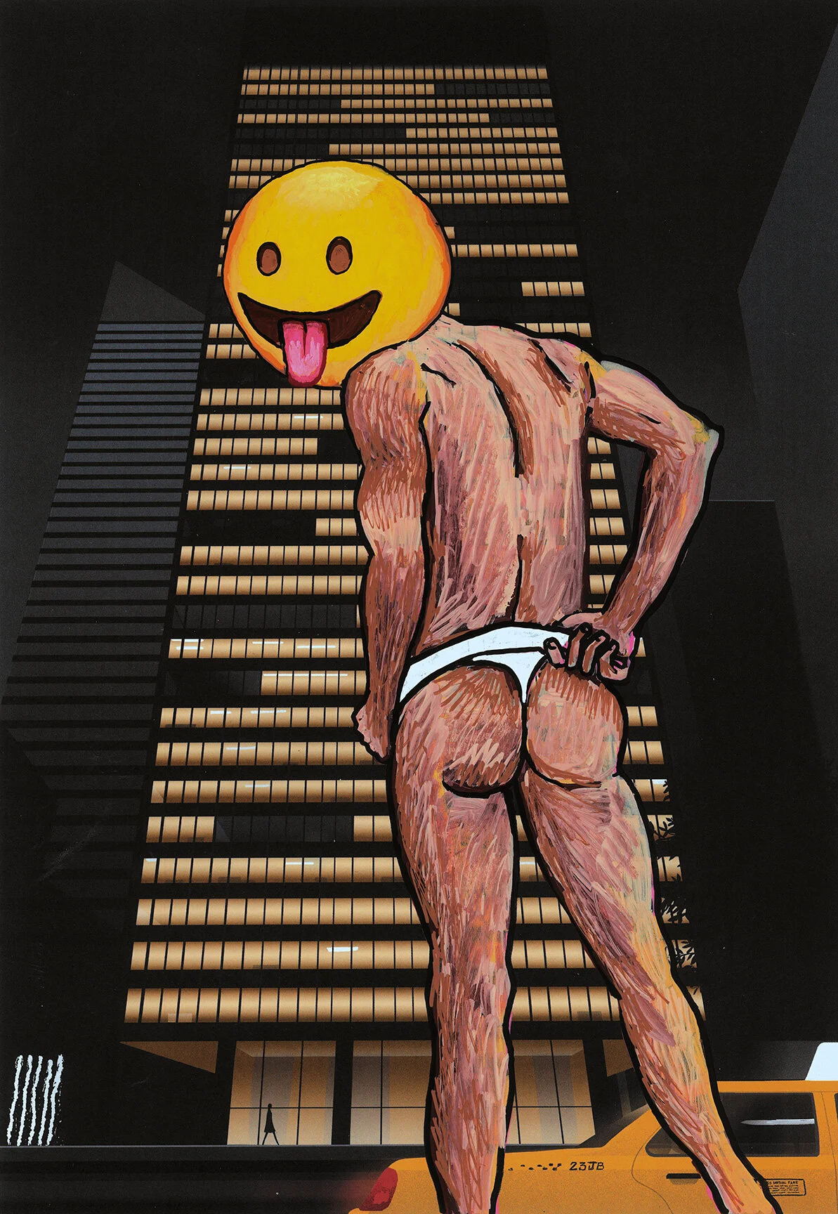 Going Up (2019) acrylic on paper 11 x 7.5 inches