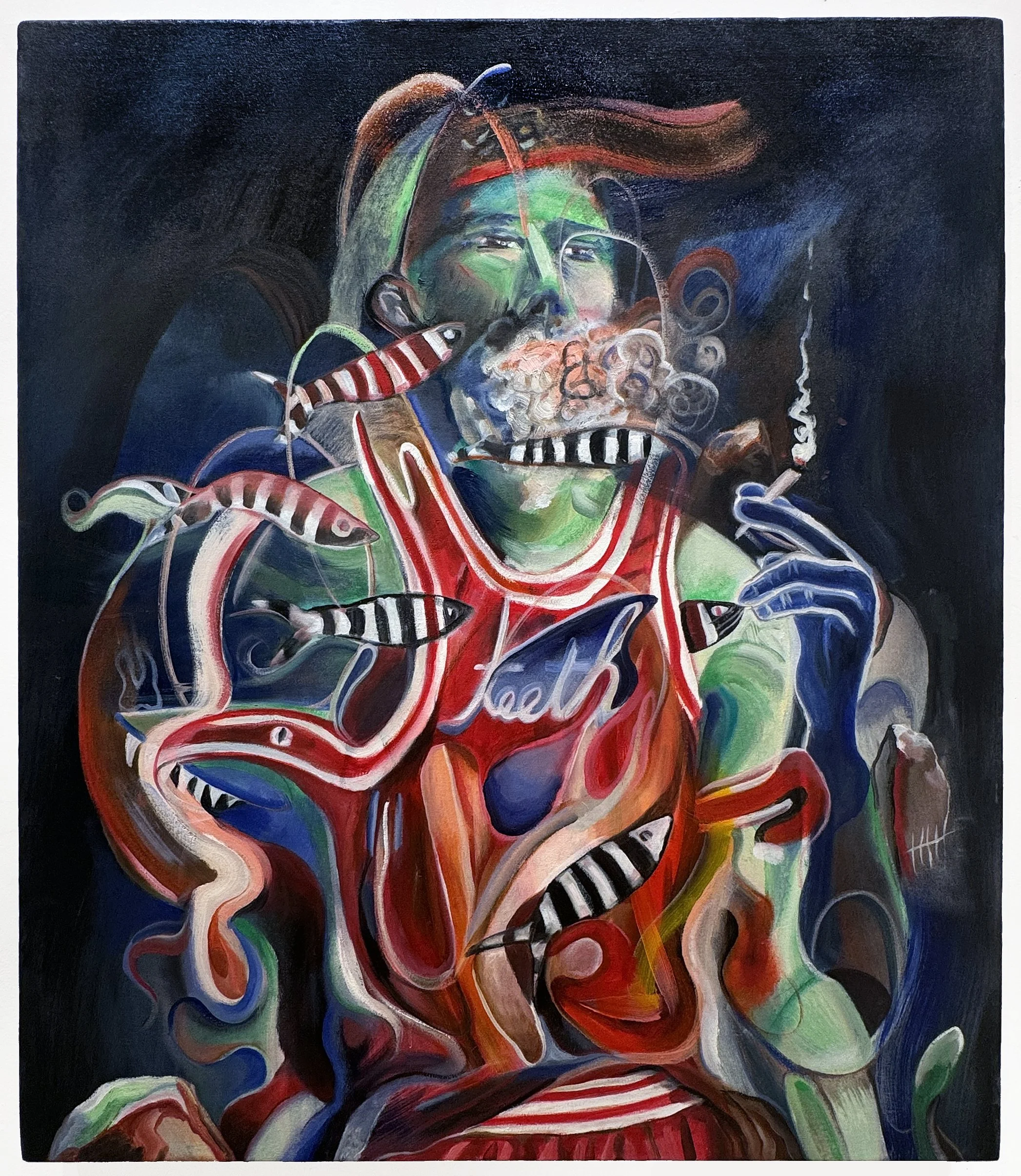    Pilot Light   (2025)  oil on canvas  48 × 36  in  signed on verso 