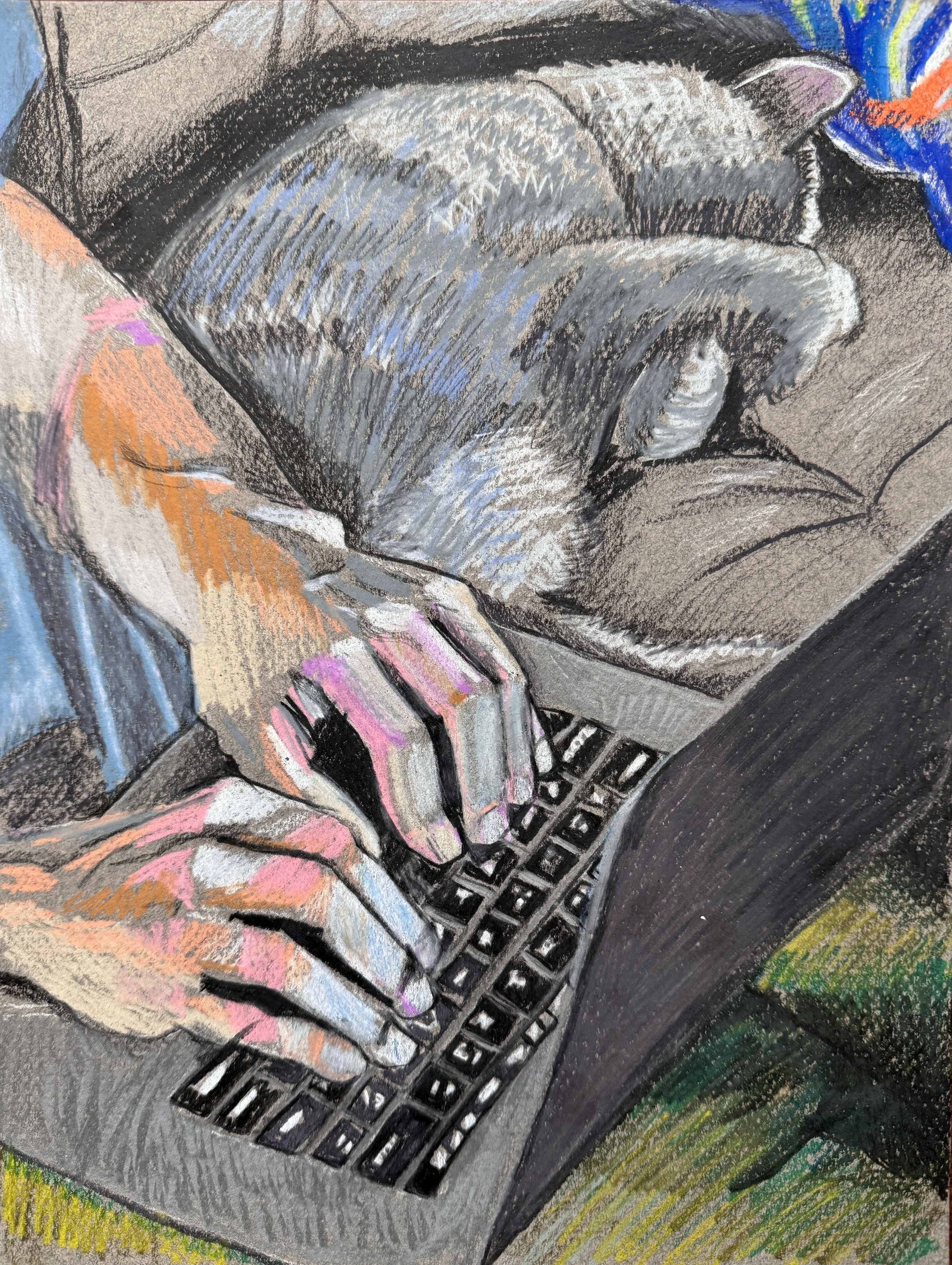 Rich Typing and SNoots Sleeping.jpg