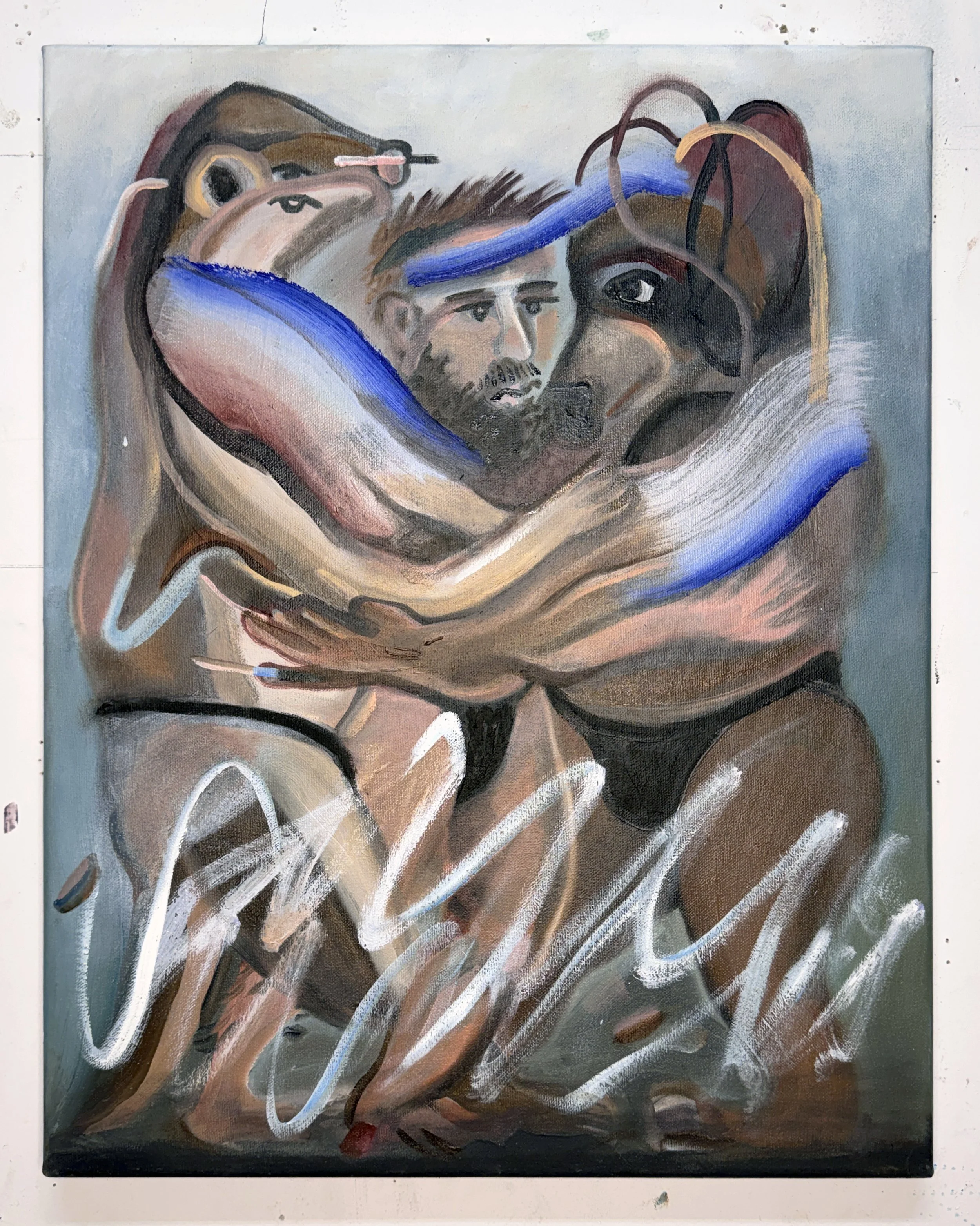    Nature Boys   (2026)  oil on canvas  16 × 20 in  signed on verso 