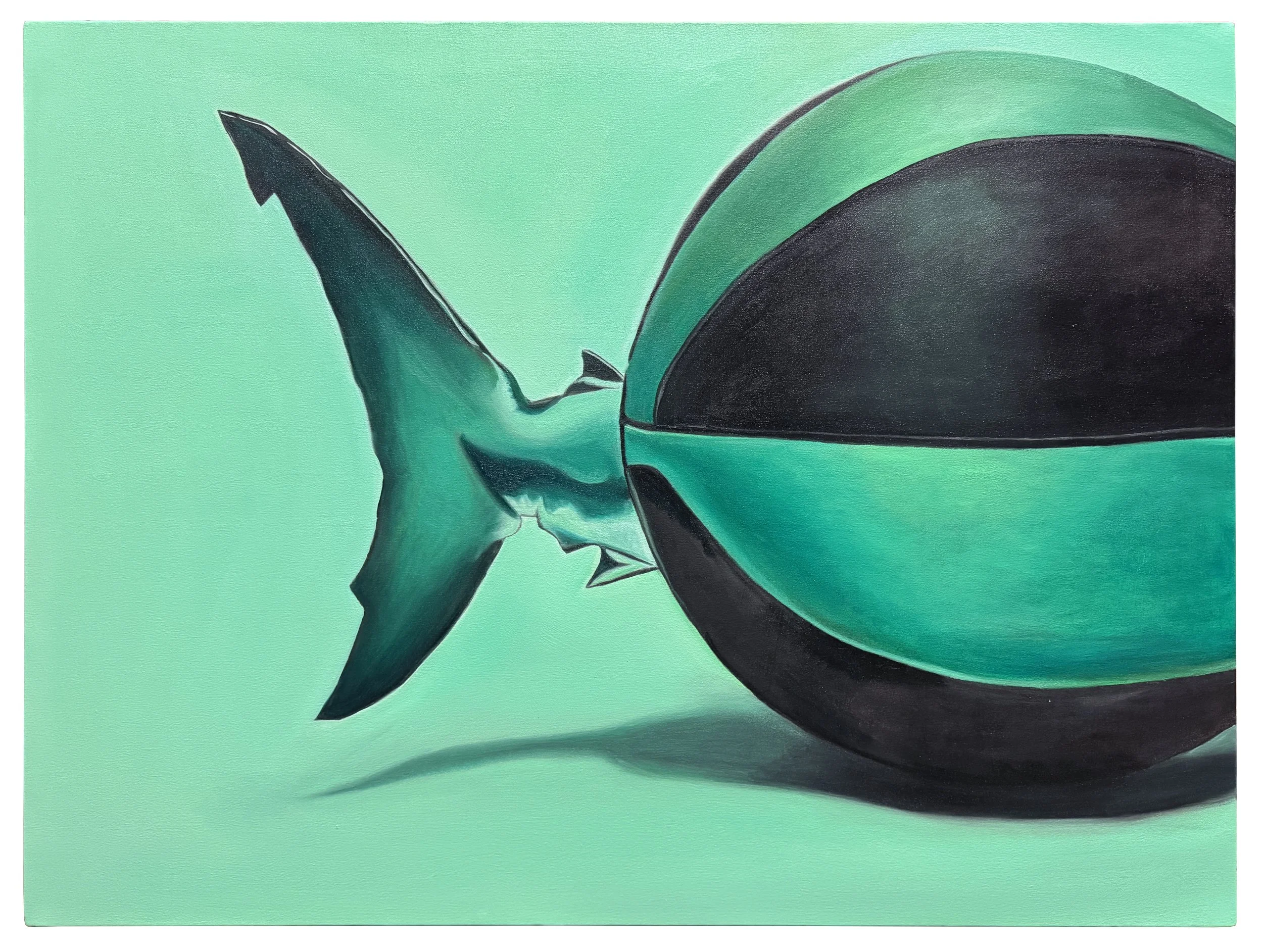    Findom   (2025)  oil on canvas  36 × 48 in  signed on verso 