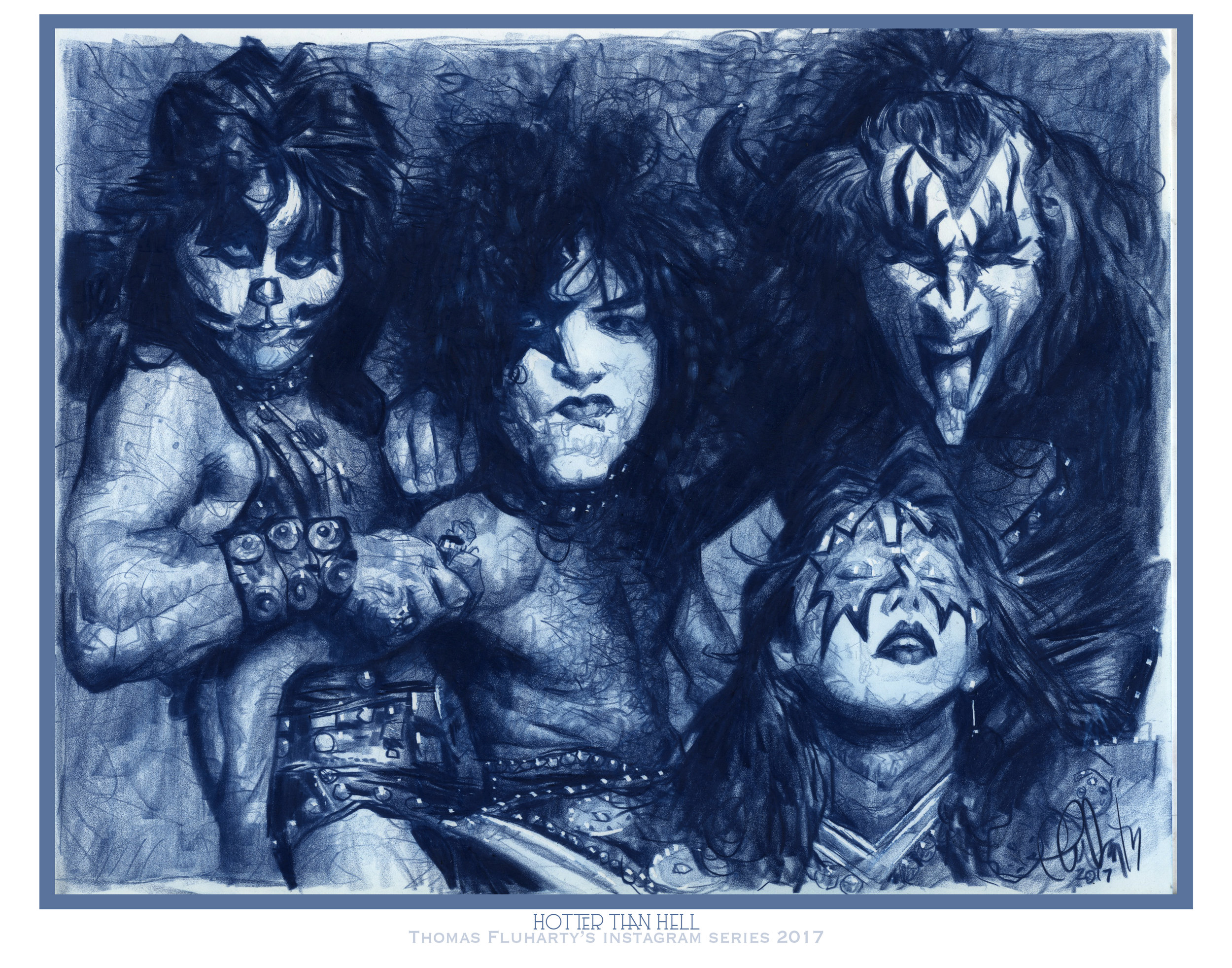 KISS-Hotter than Hell 11x14 Giclee Signed by Thomas and KISS...not really —  Thomas Fluharty